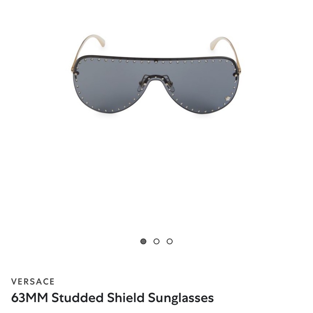 Versace Black Studded Shield Sunglasses